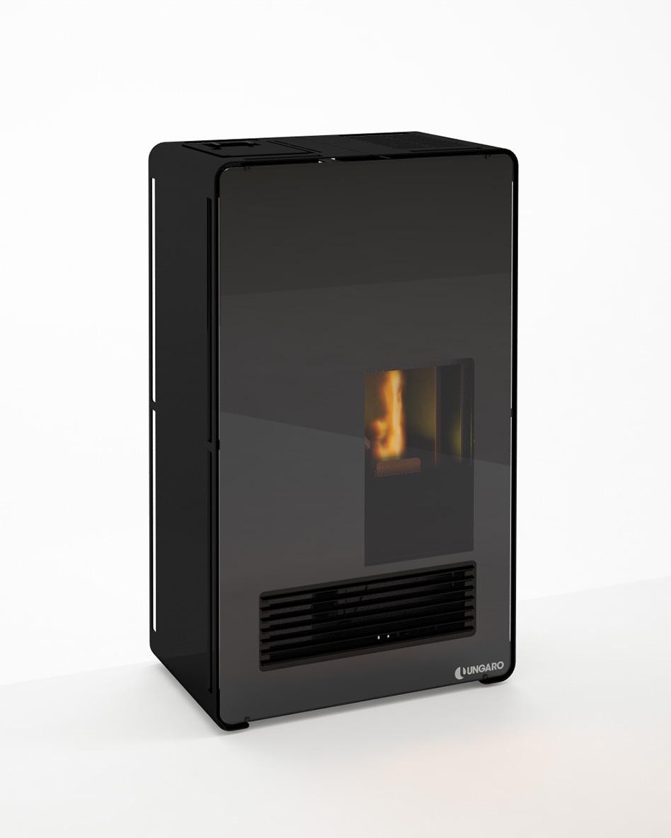 Stufa a pellet ventilata 8,5 kW stile contemporaneo UNGARO LIBY PLUS