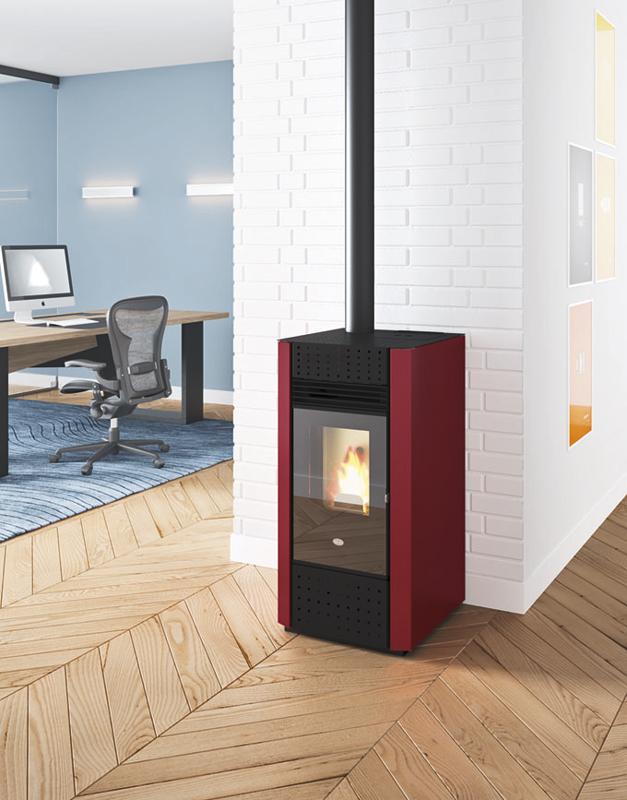Stufa a pellet canalizzazione indipendente 9 kW EVACALOR IRMA