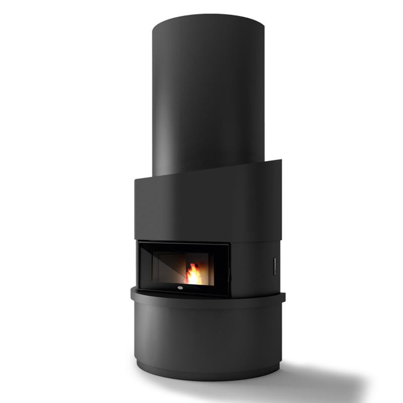 Camino a pellet ventilato 12 kW moderno EVACALOR MICHELANGELO