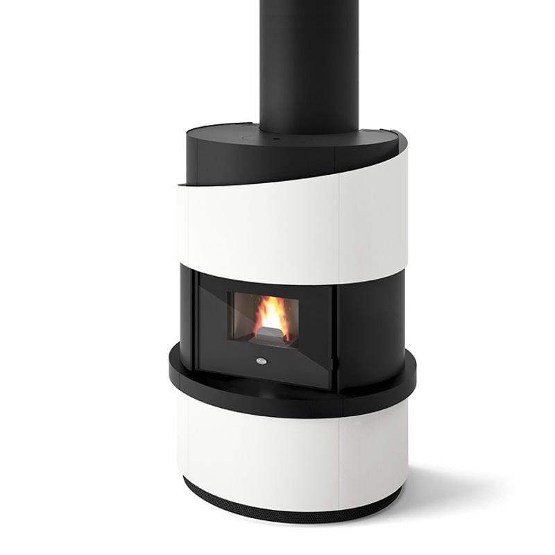 Stufa a pellet ventilata 7 kW moderna EVACALOR DANTE