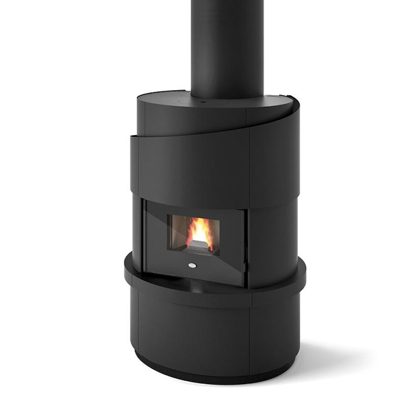 Stufa a pellet ventilata 7 kW moderna EVACALOR DANTE