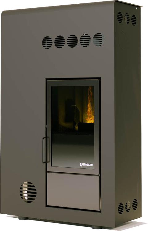 Stufa a pellet ventilata 8,5 kW slim in stile contemporaneo UNGARO V SPECIAL PLUS