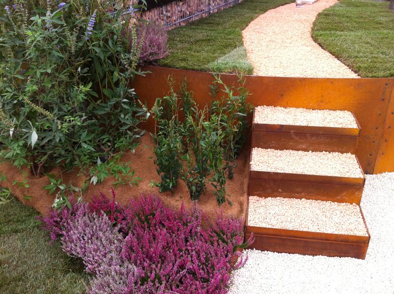 Scale in acciaio corten per esterno