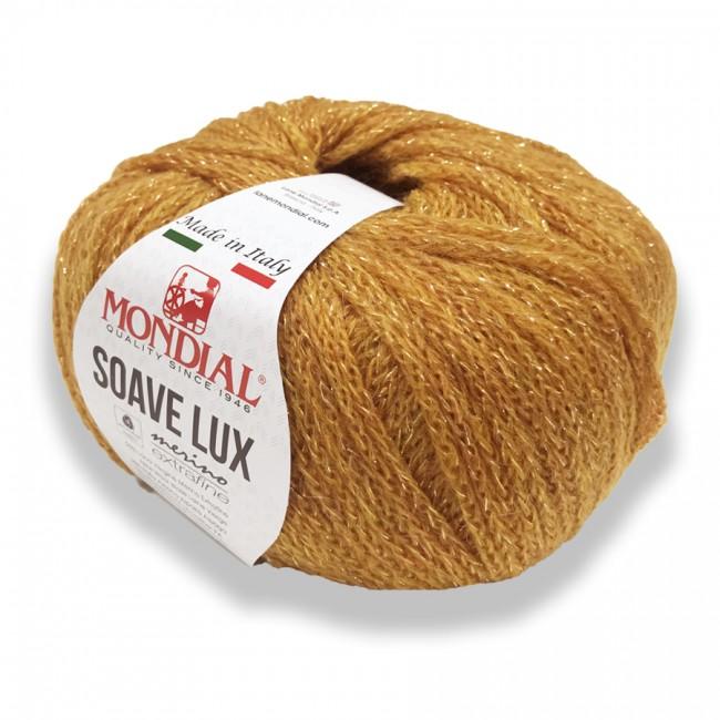 SOAVE LUX
65% Lana Vergine Merino Extrafine 25% Baby Alpaca 10% Microfibra -50 gr- Mondial Lana Vergine Merino Extrafine