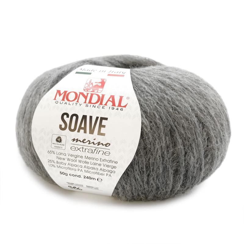 SOAVE
65% Lana Vergine Merino Extrafine 25% Baby Alpaca 10% Microfibra -50 gr- Mondial