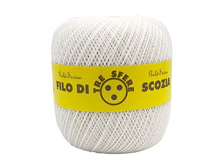 FILO DI SCOZIA N.5-8-12-16  PURO COTONE 100%
GOMITOLO DA 100 GR Tre Sfere