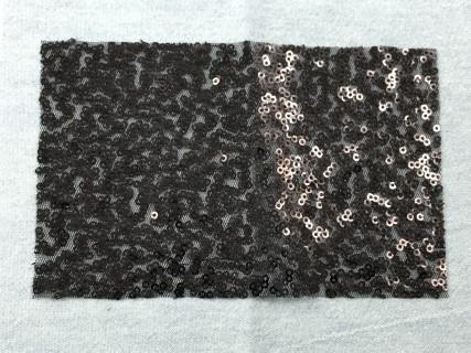 SALDA STRAP. JEANS + PAILETTES + PIZZO Tre Sfere salda strappi jeans