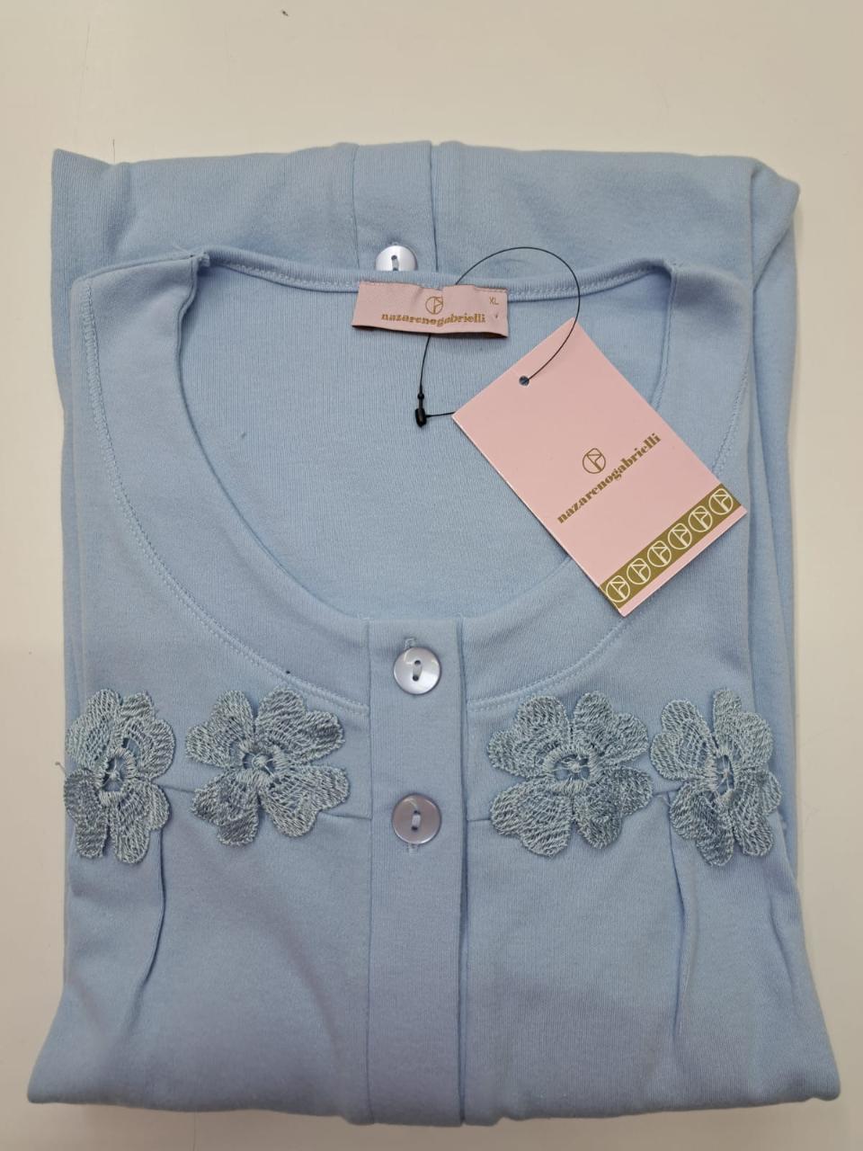 Camicia da notte Classica manica lunga aperta Nazareno Gabrielli Camicia da notte