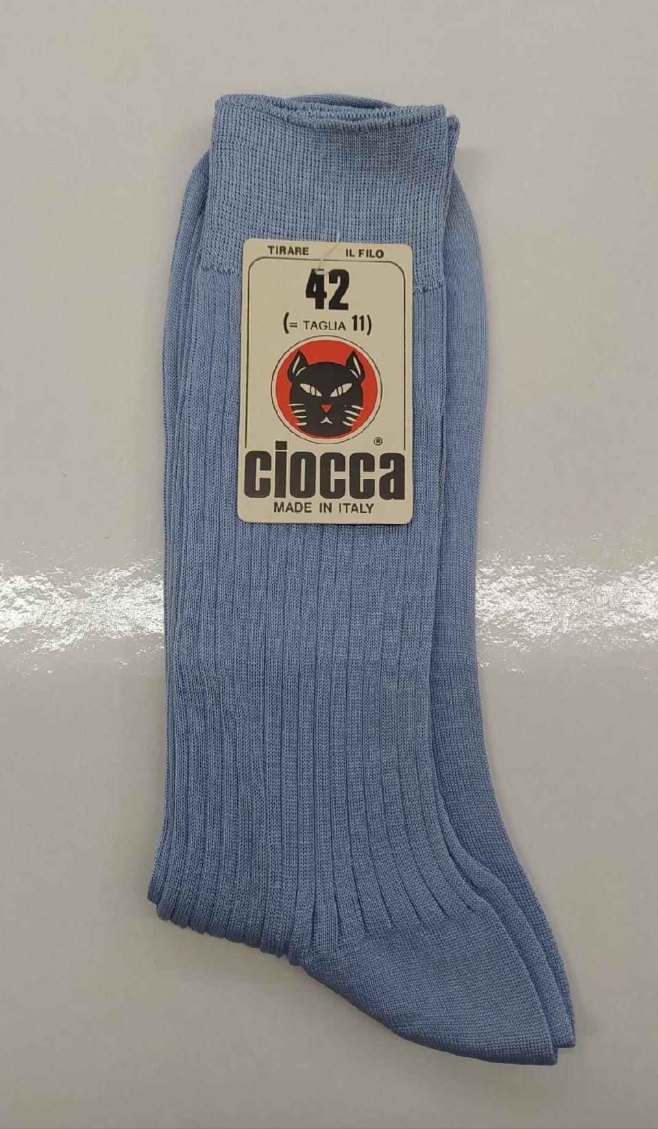 Art. 350/1 Calza uomo corta costina 100% cotone filo di scozia Ciocca