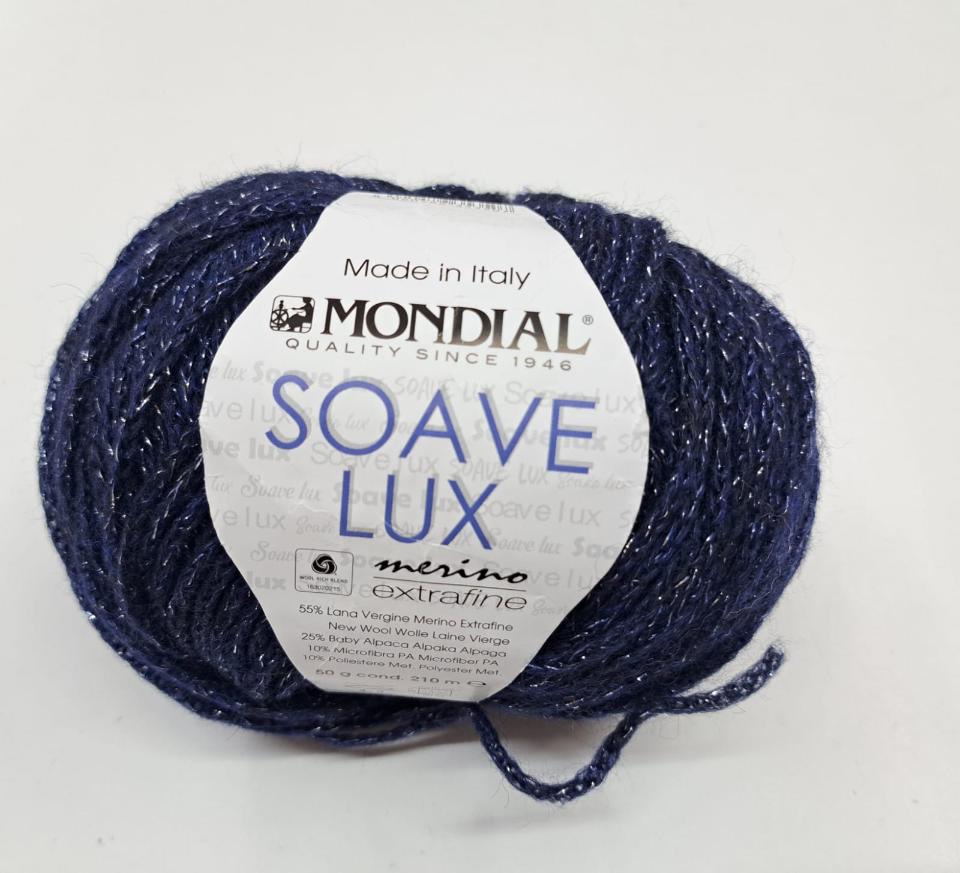 SOAVE LUX
65% Lana Vergine Merino Extrafine 25% Baby Alpaca 10% Microfibra -50 gr- Mondial