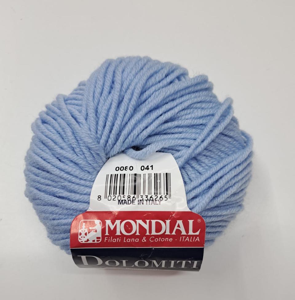 DOLOMITI 50G 100% Pura Lana Vergine Merino Mondial Dolomiti