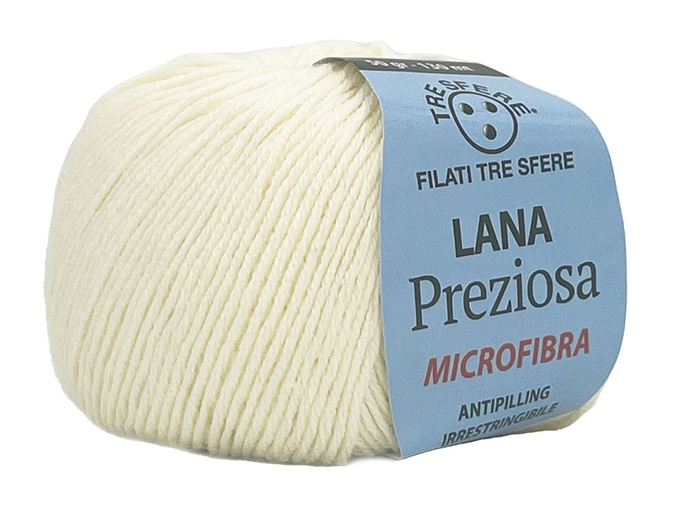 LANA  PREZIOSA 50GR 100% ACRILICO MICROFIBRA Tre Sfere Lana