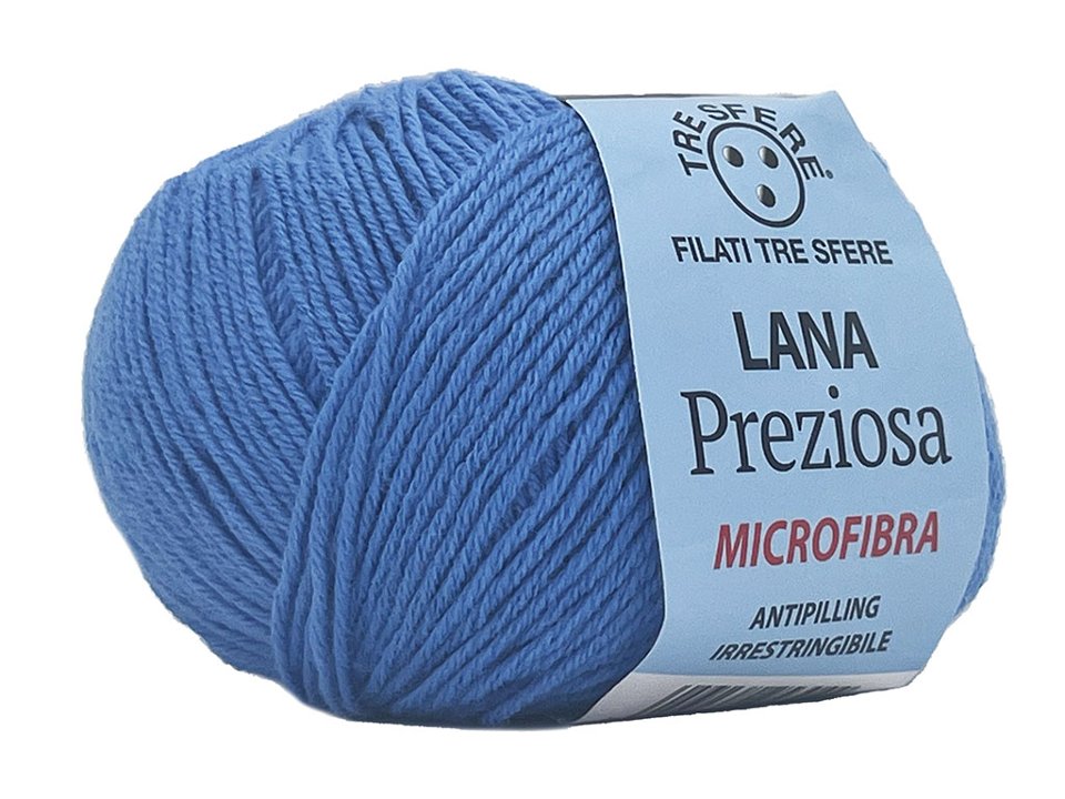 LANA  PREZIOSA 50GR 100% ACRILICO MICROFIBRA Tre Sfere Lana