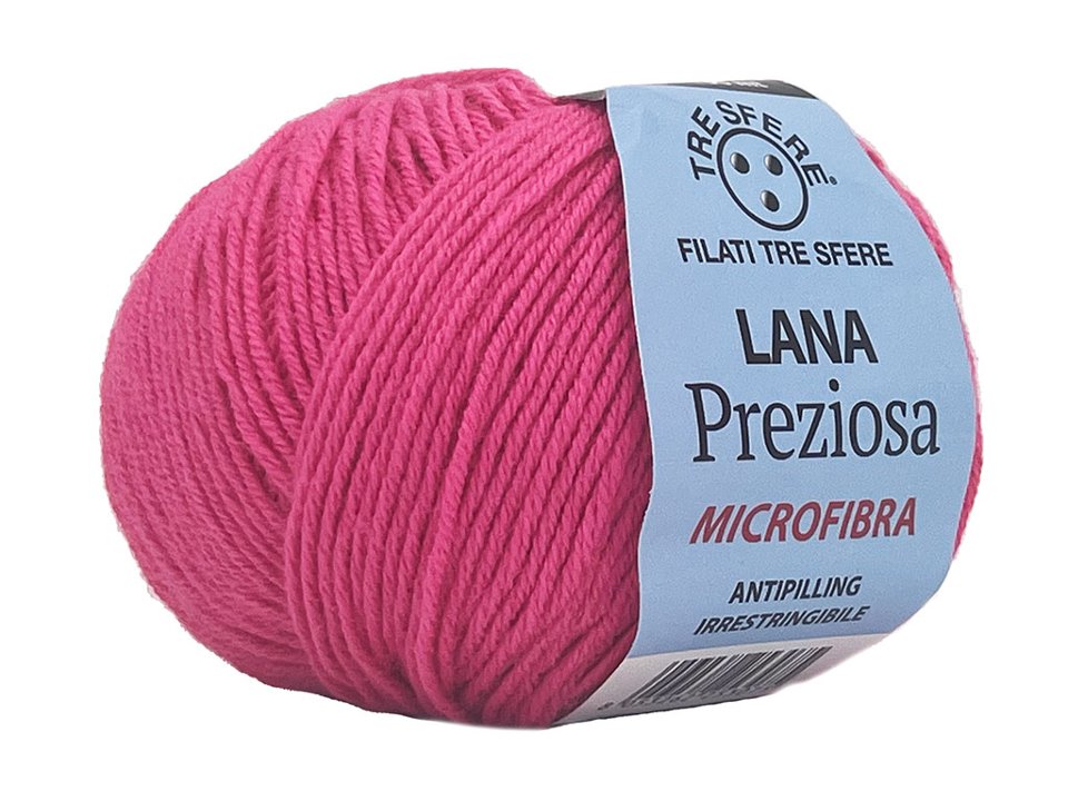 LANA  PREZIOSA 50GR 100% ACRILICO MICROFIBRA Tre Sfere Lana