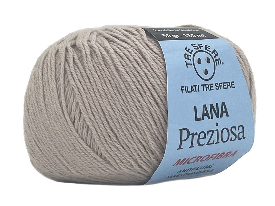 LANA  PREZIOSA 50GR 100% ACRILICO MICROFIBRA Tre Sfere Lana