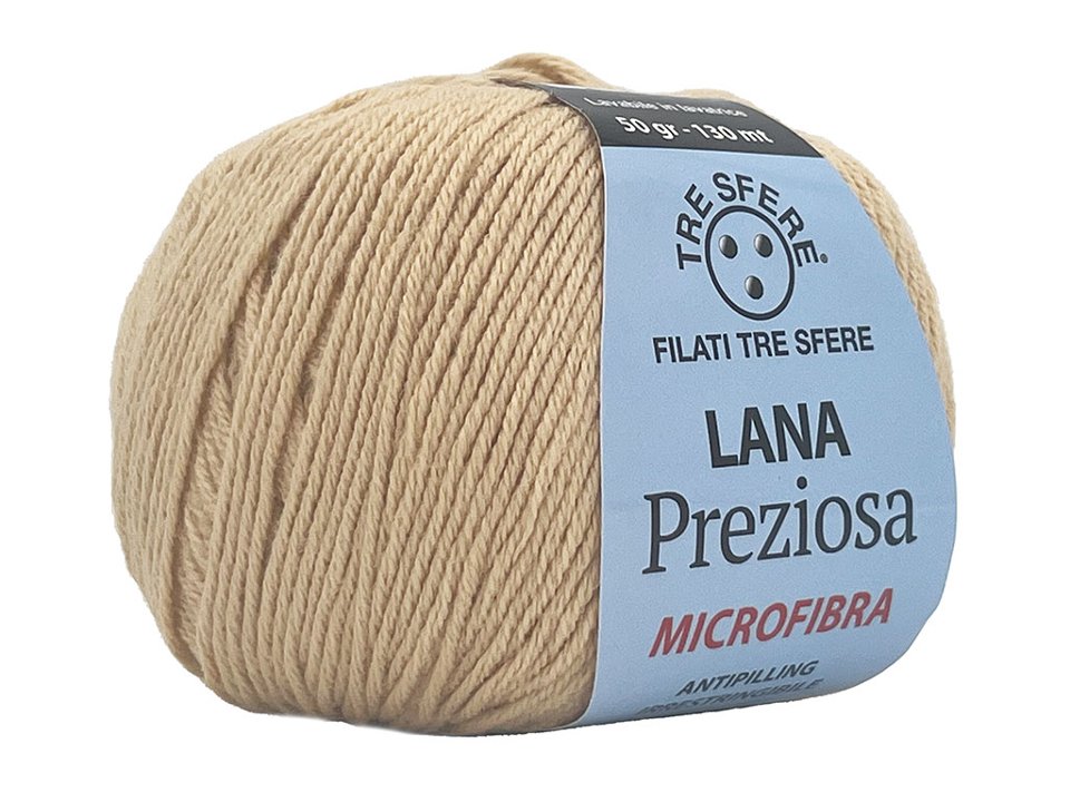 LANA  PREZIOSA 50GR 100% ACRILICO MICROFIBRA Tre Sfere Lana
