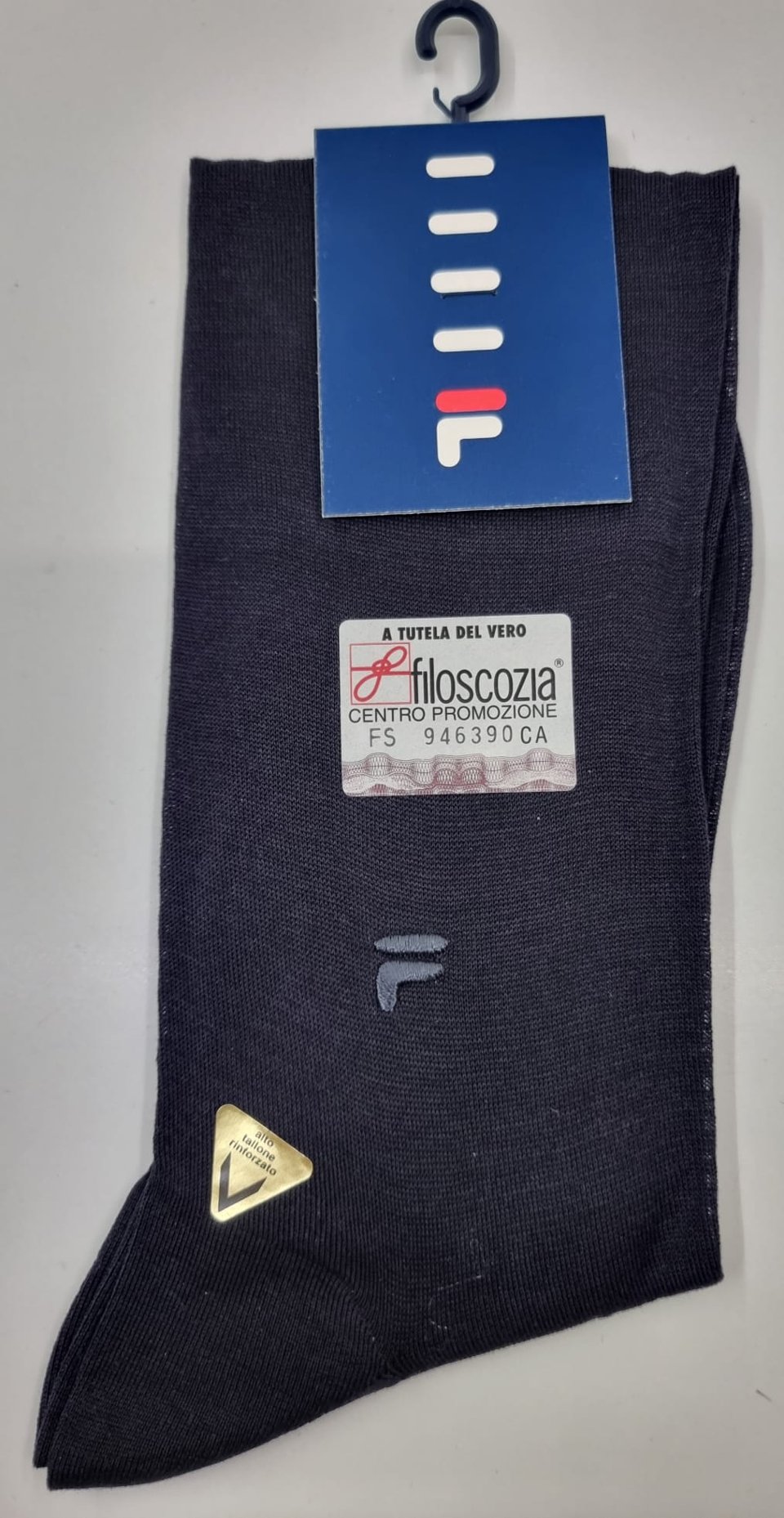 Calza lunga uomo 100% cotone filo di scozia, rimagliato a mano Fila Calza lunga uomo