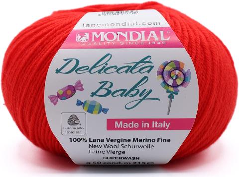 DELICATA BABY
100% Lana Vergine Merino Fine Superwash -50 gr- Mondial