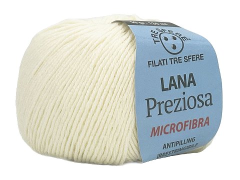 LANA  PREZIOSA 50GR 100% ACRILICO MICROFIBRA Tre Sfere Lana