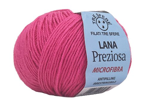 LANA  PREZIOSA 50GR 100% ACRILICO MICROFIBRA Tre Sfere Lana