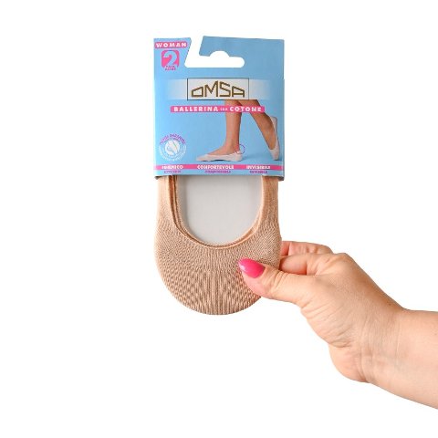 SALVAPIEDE BALLERINA COTONE 2 PAIA Omsa salvapiede