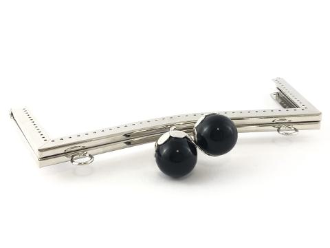 CLIC CLAC ARGENTO CM 21X9,5 Tre Sfere chiusura borsa clip