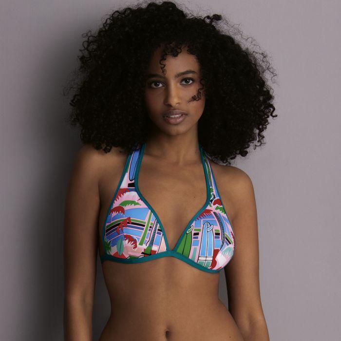 Stile MINA TOP - Top per bikini Rosa Faia costume donna