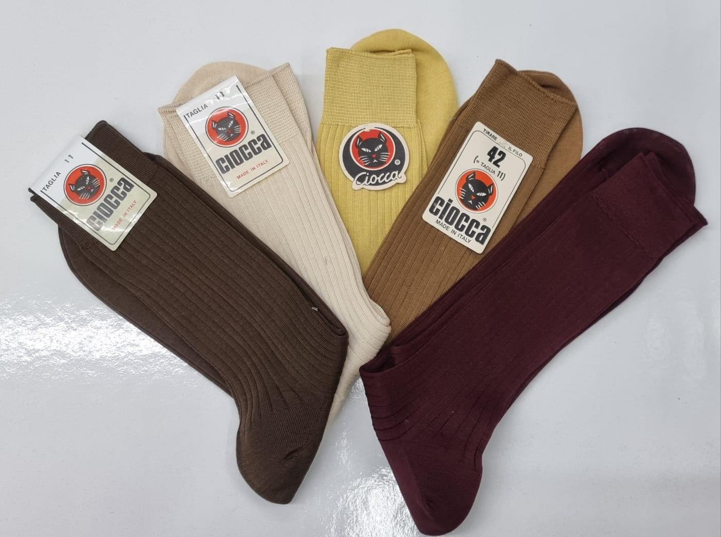 Art. 350/1 Calza uomo corta costina 100% cotone filo di scozia Ciocca calza corta uomo