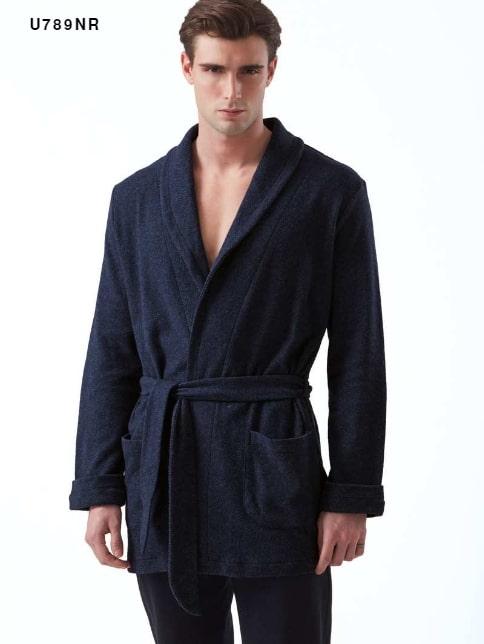 Vestaglia Pile Ragno Vestaglia Lunga Aperta Floreale In Cotton Eco