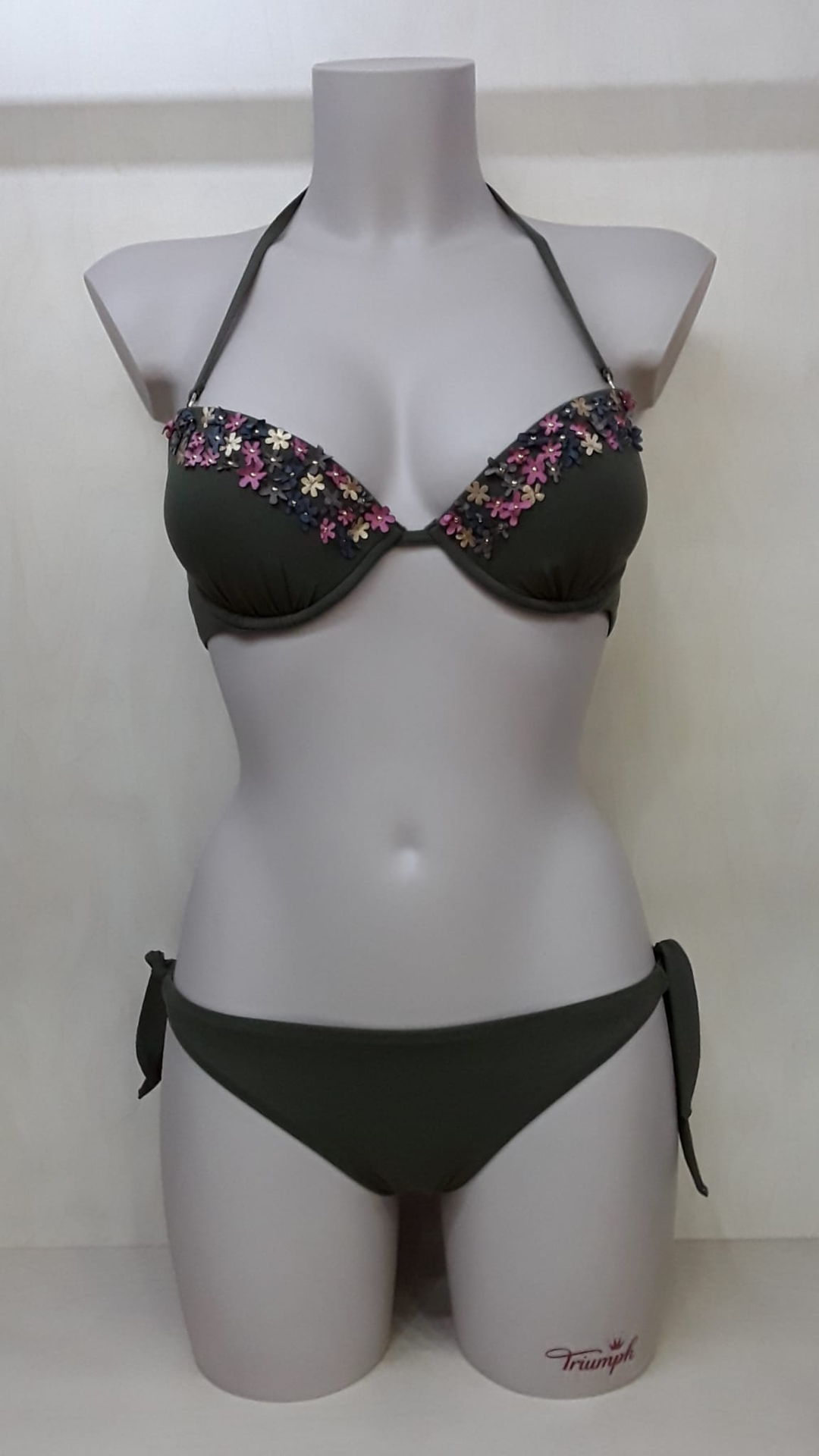 PUSH UP C + SLIP ANNODATO Verdissima bikini push-up