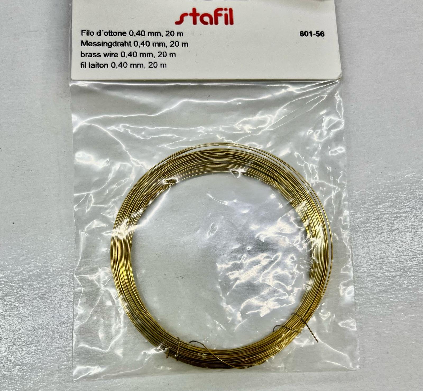 Filo d'ottone 0.40 mm 
20 metri Stafil Filo metallico