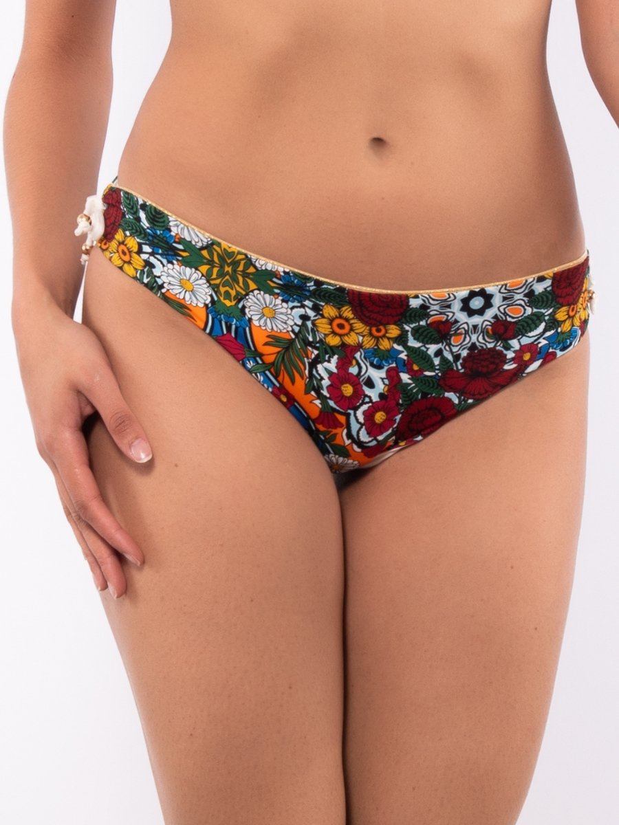 Reggiseno francese con coppa estraibile e ferretto + Slip con laccetti Verdissima Bikini Coppa