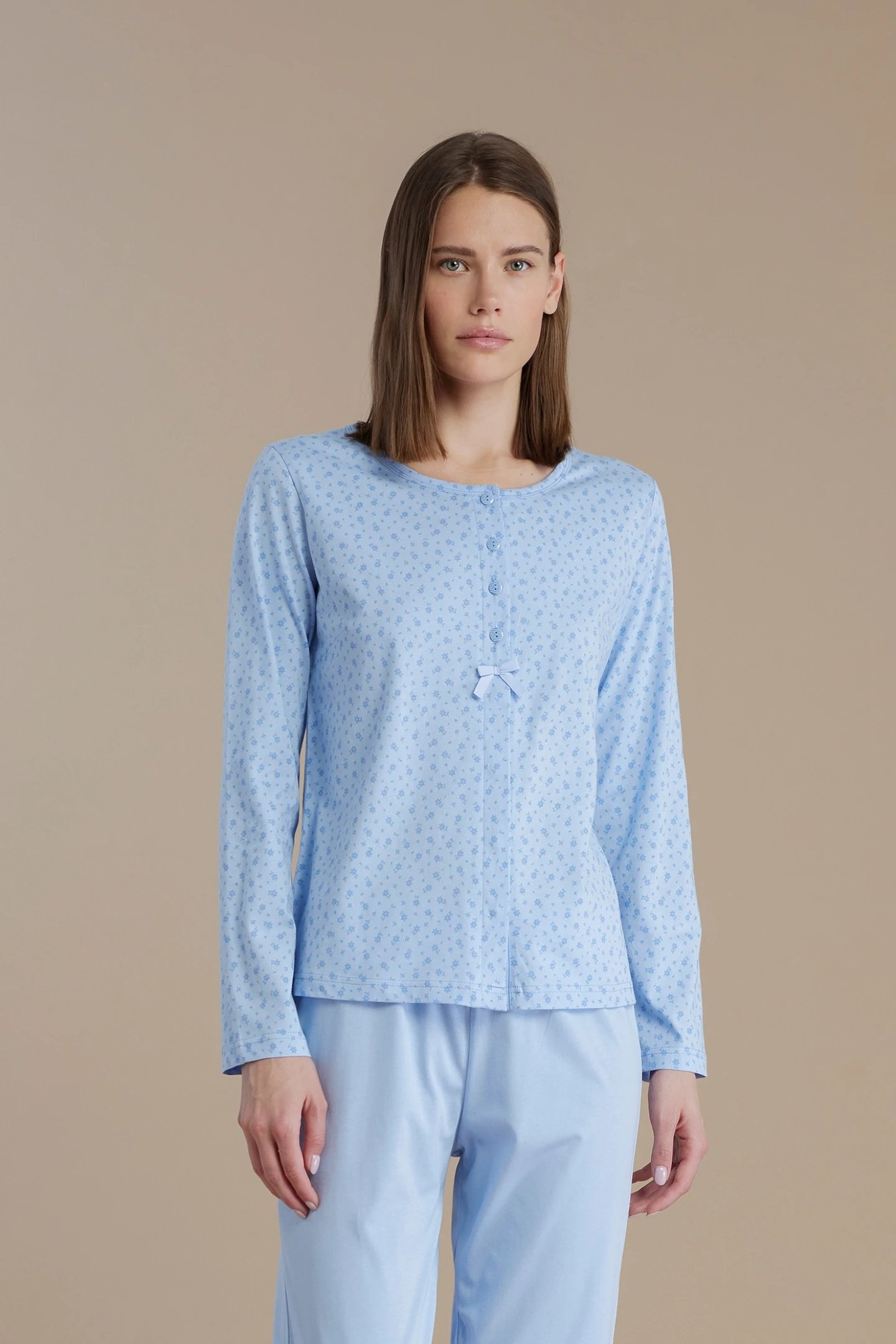 Pigiama Donna Plus Cotone Manica Lunga Noi Di Notte Pigiama Manica Lunga