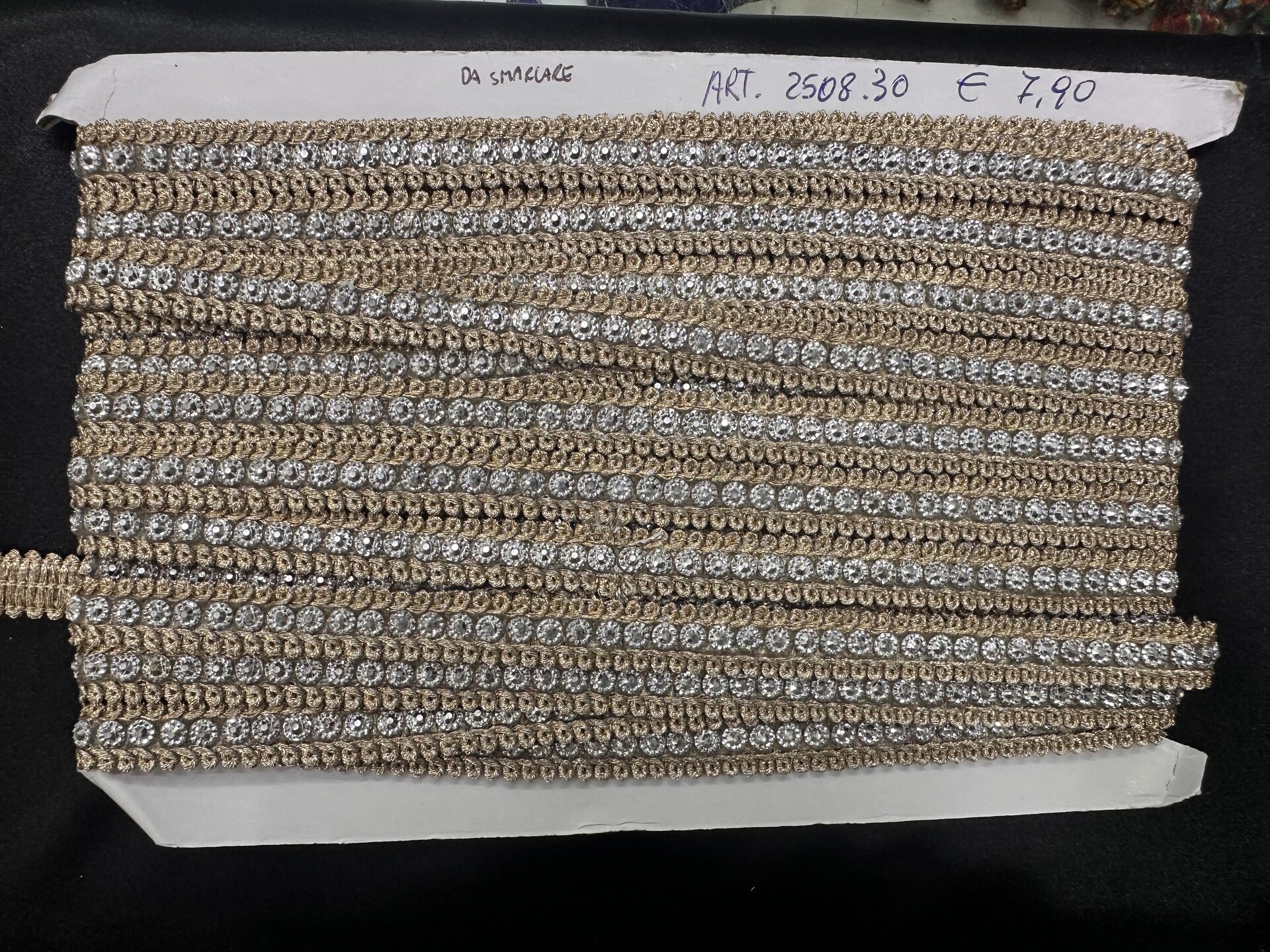 Passamaneria con strass da cucire Daddario Passamaneria strass