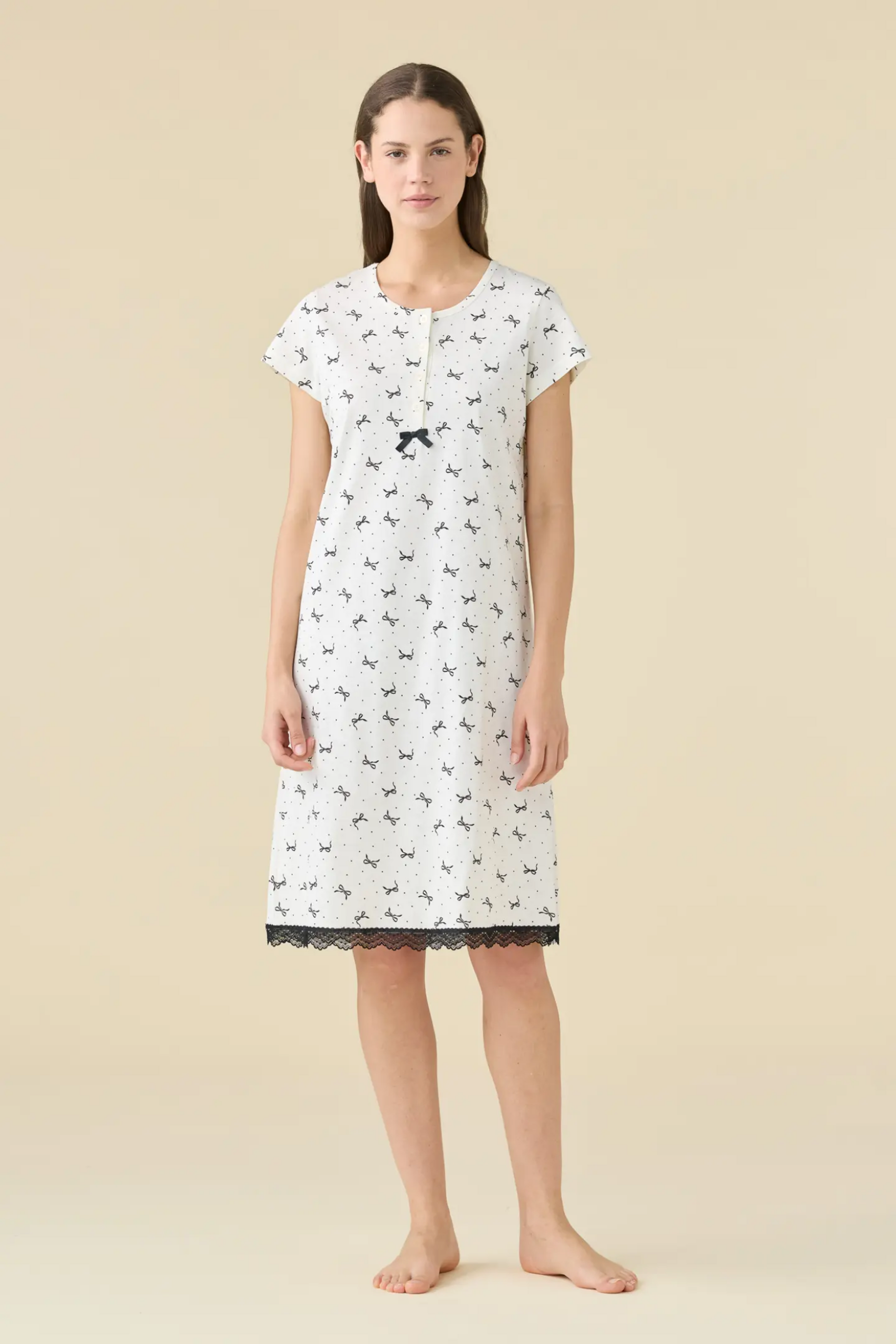 Camicia da Notte Donna Noi Di Notte Camicia da Notte Manica Corta