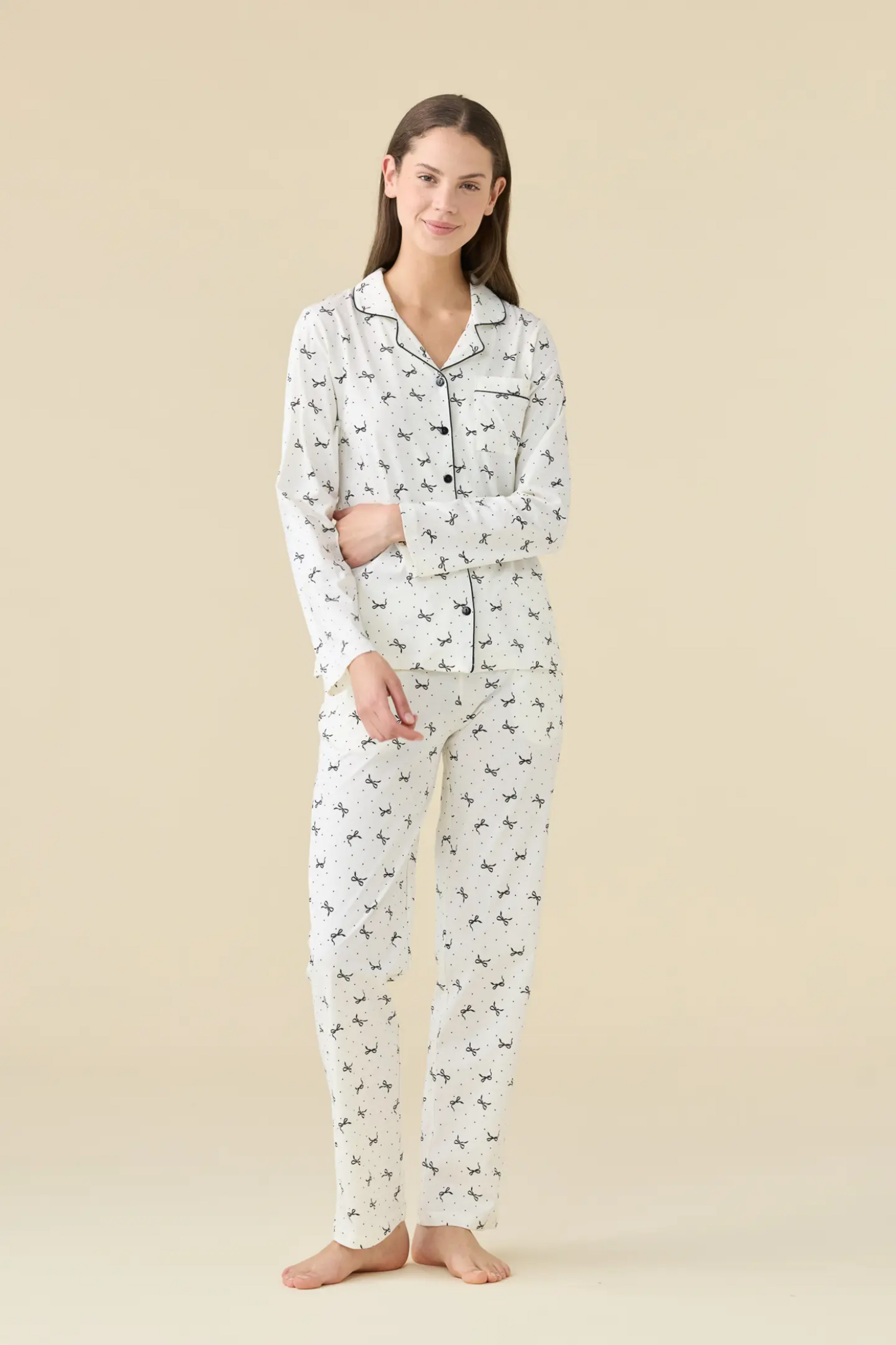 Pigiama Donna Cotone Noi Di Notte pigiama donna aperto