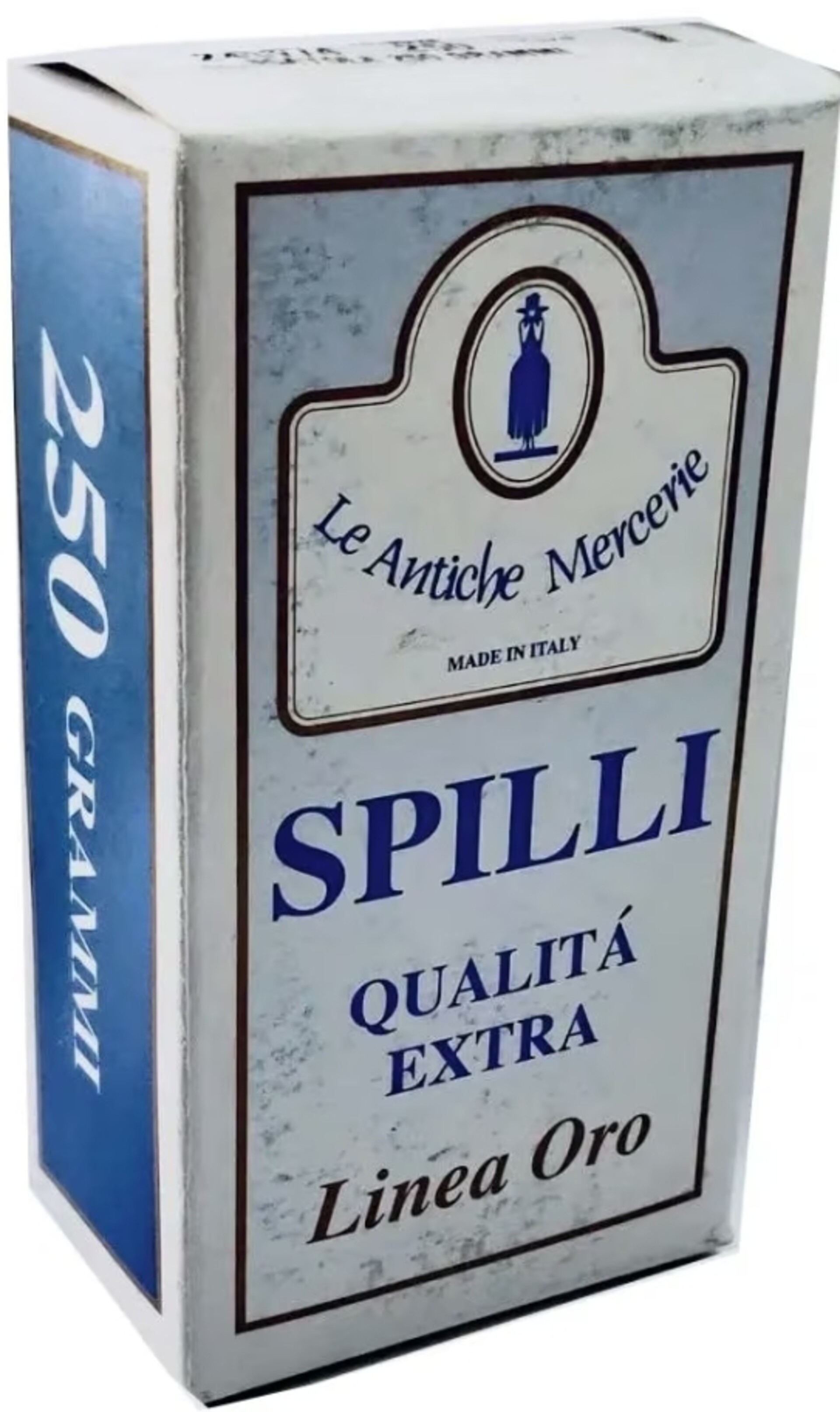 SPILLI NICHELATI VETRINISTA 250 GRAMMI Le Antiche Mercerie Spilli nichelati