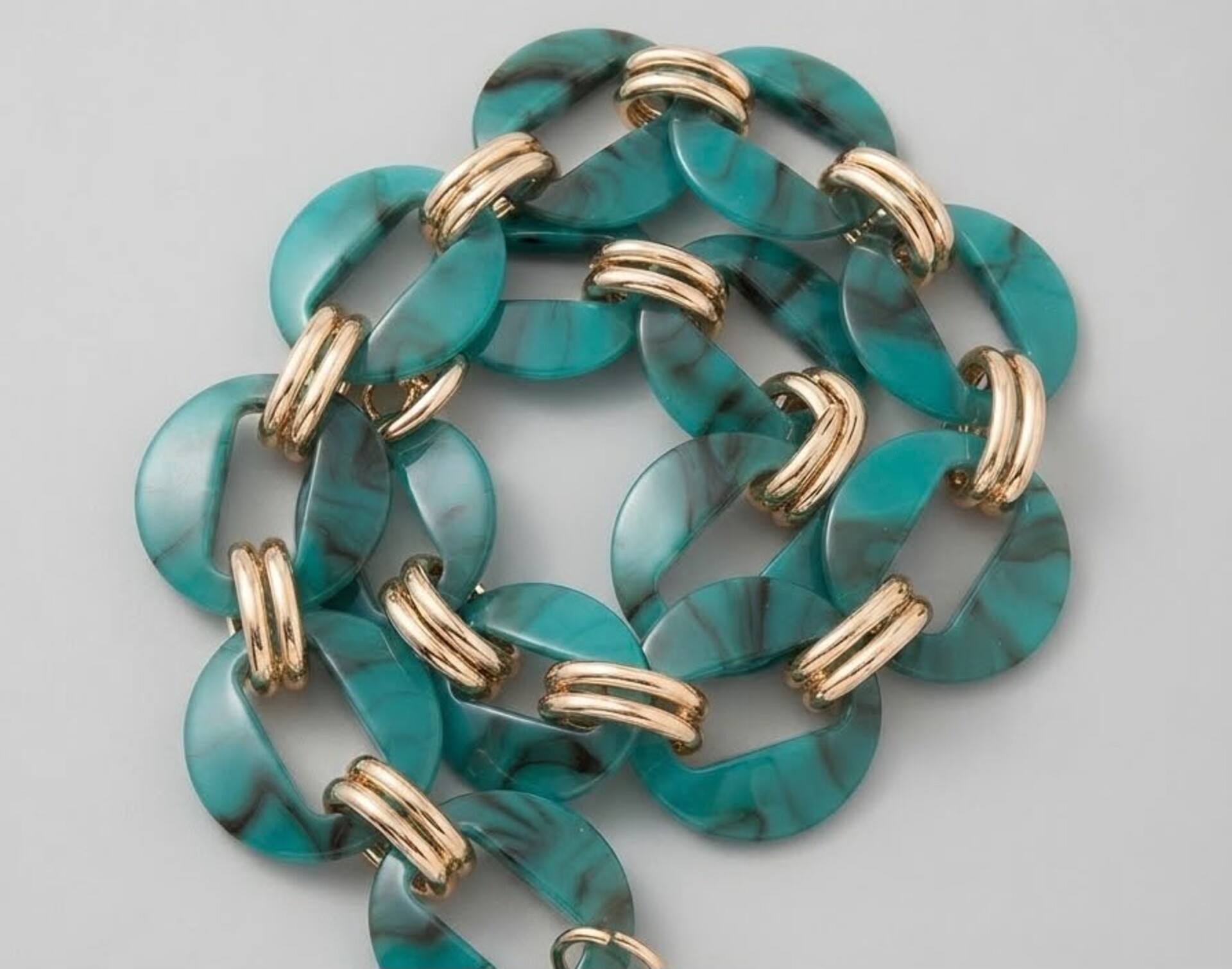 Catena resina round con anello+moschettoni Tre Sfere catena