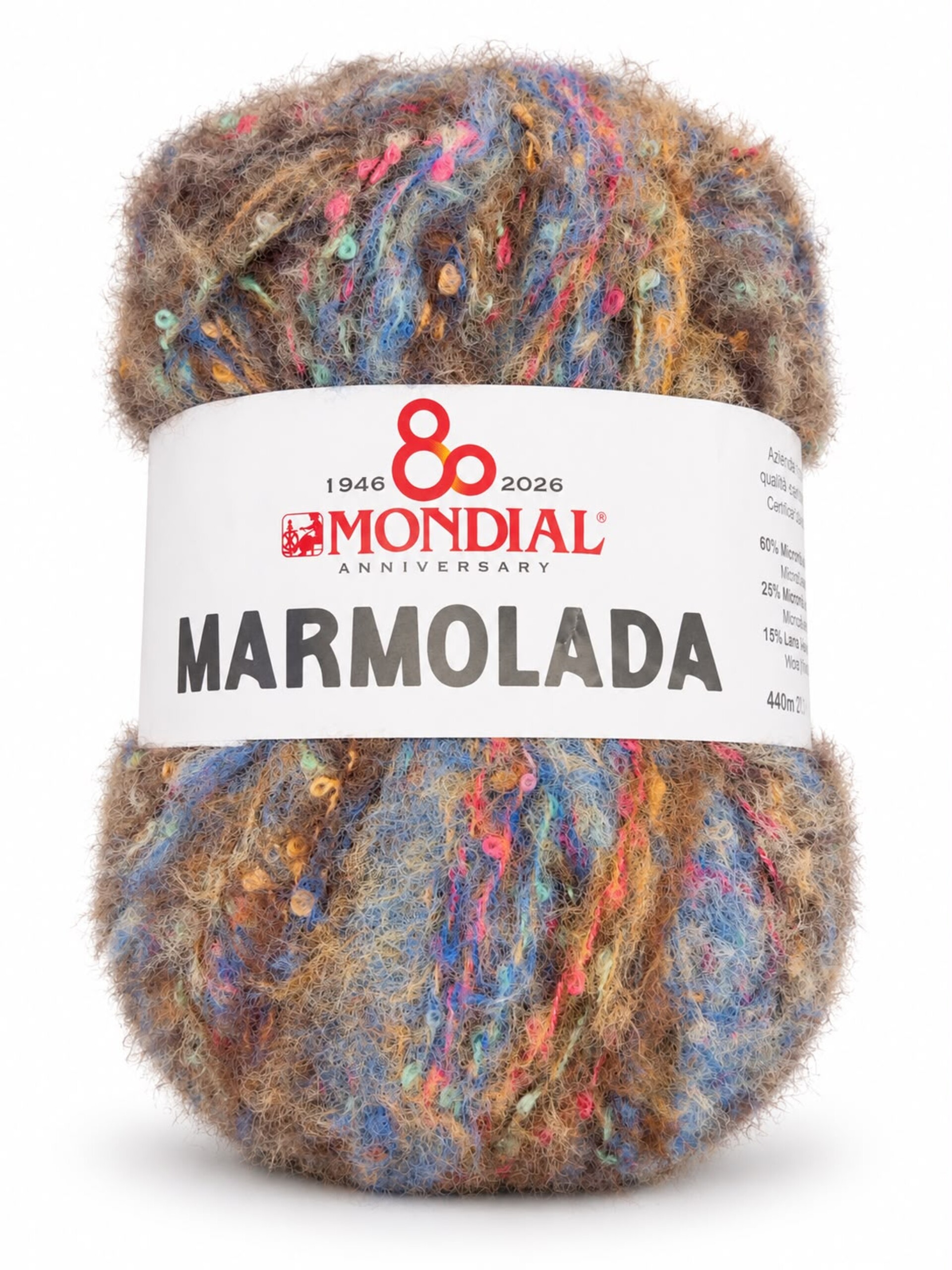 MARMOLADA 60% Microfibra PL 25% Microfibra PC 15% Lana Mondial filato