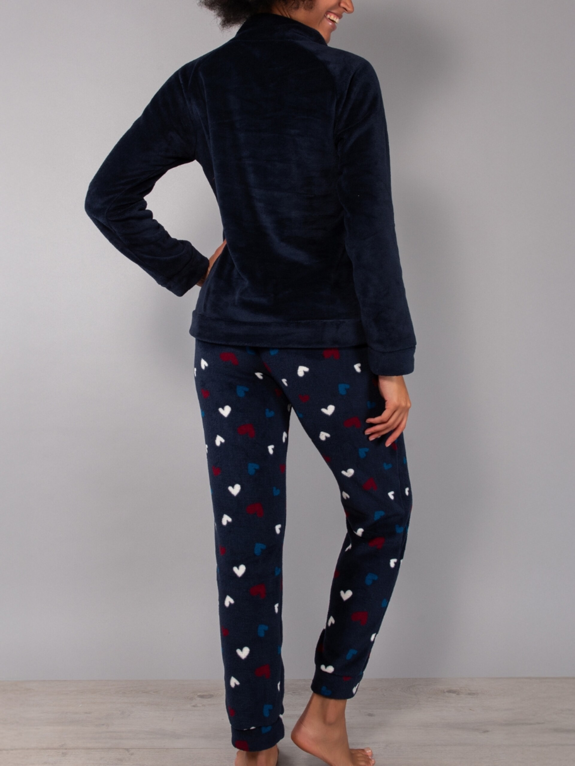 Tuta Pigiama serafino collo alto + pantalone con polsino Verdissima pigiama donna