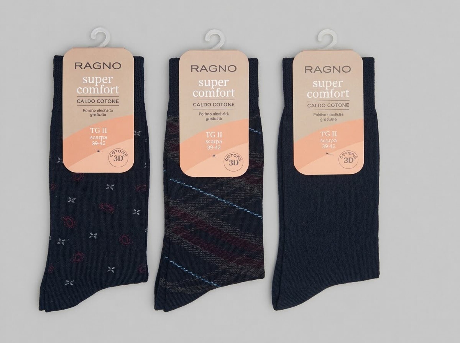 Calza Corta Uomo tripack Ragno