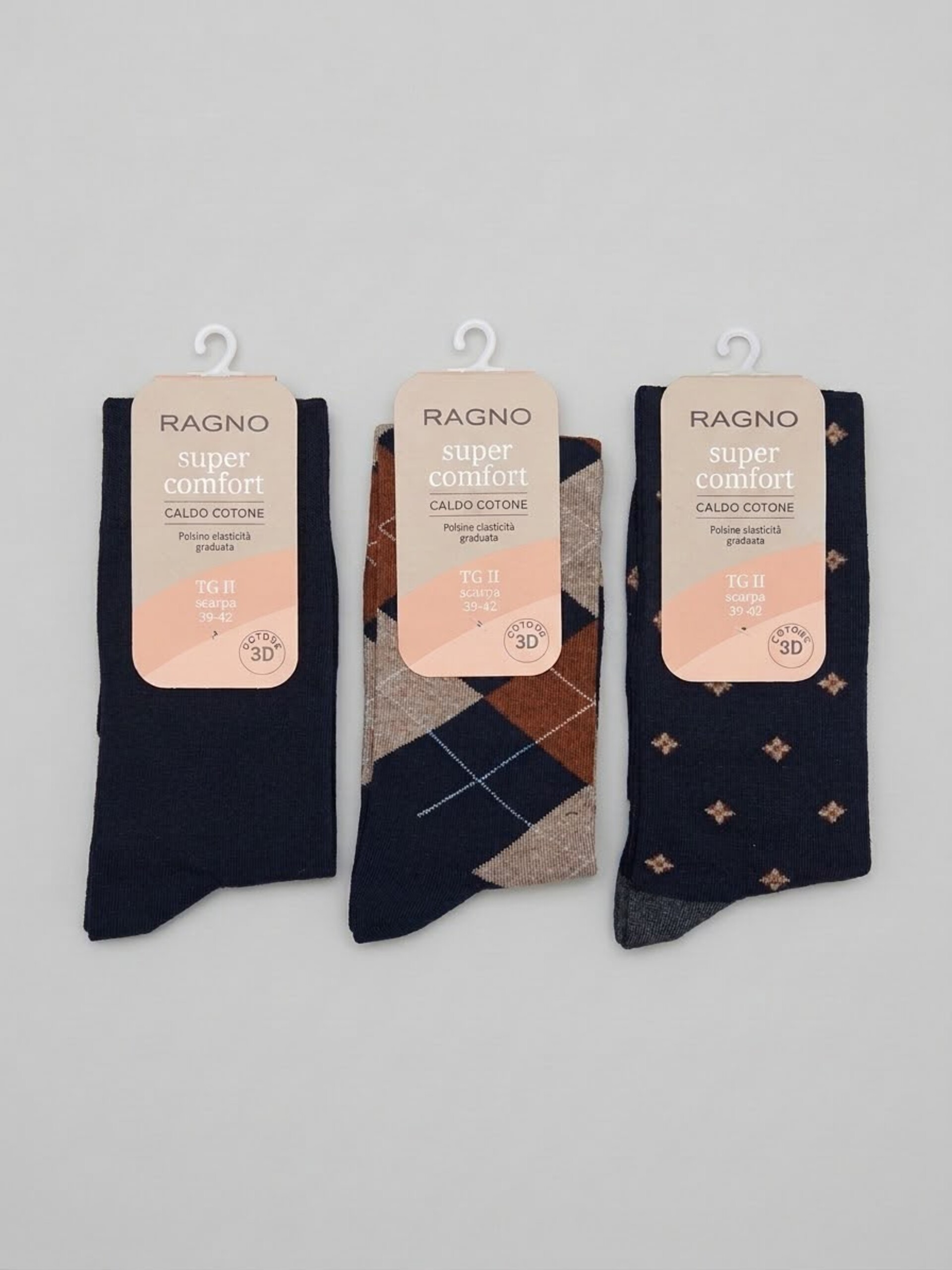 Calza Corta Uomo tripack Ragno