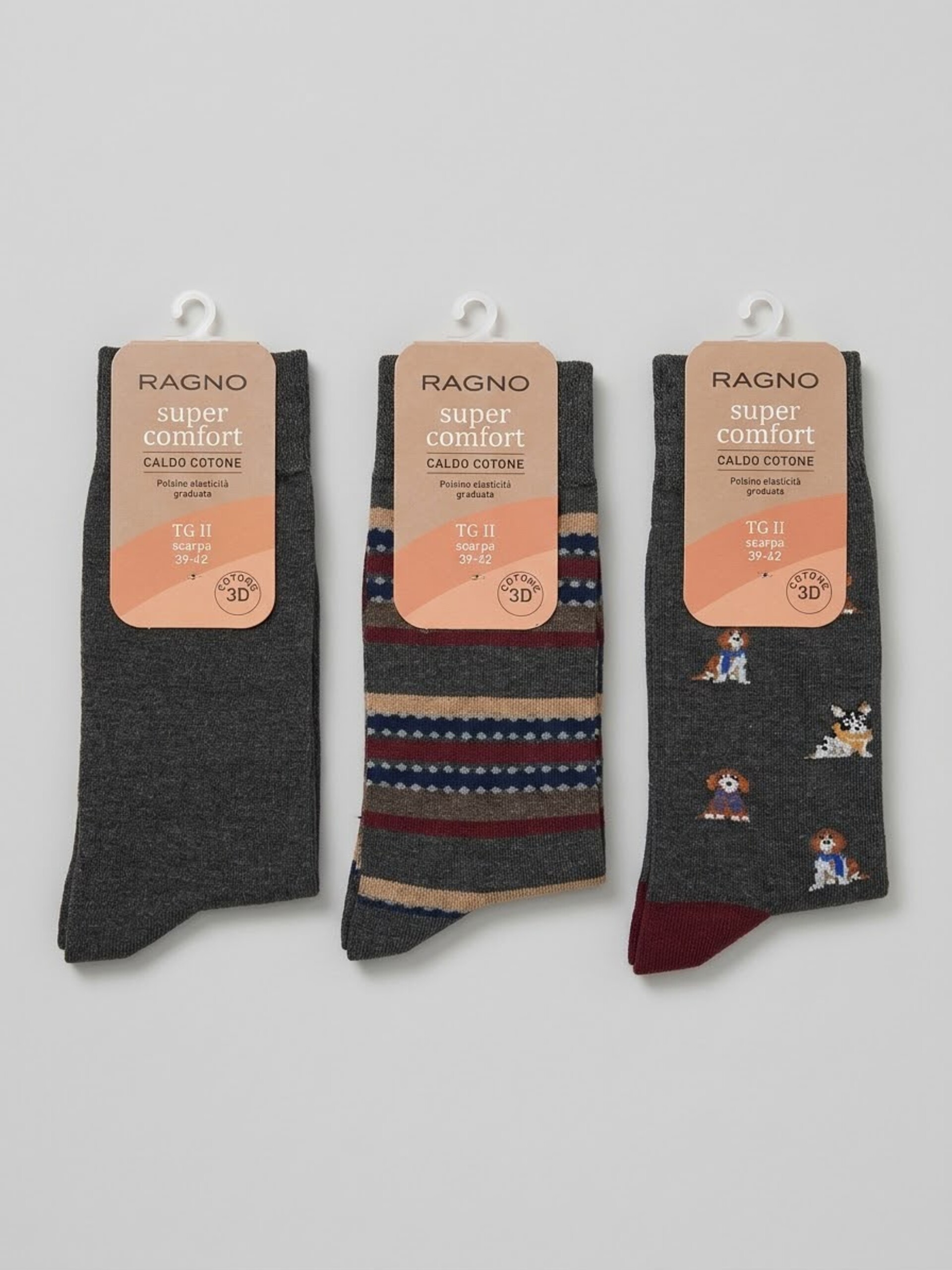 Calza Corta Uomo tripack Ragno