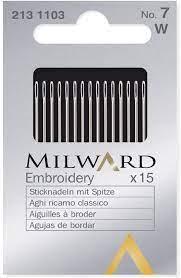 Aghi ricamo classico n.7 Milward aghi da ricamo