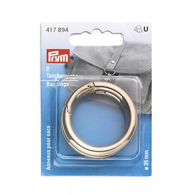 Anelli per borse 35mm oro nuovo 2pz Prym