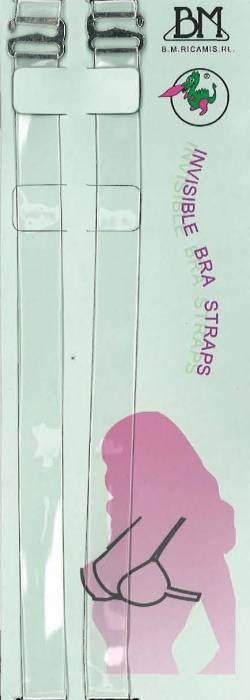 B.M BRETELLA TRASP GANCIO NIKEL 12 mm B.M. bretelle trasparenti