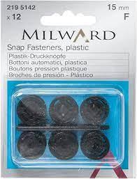 Bottoni automatici plastica 15mm Milward