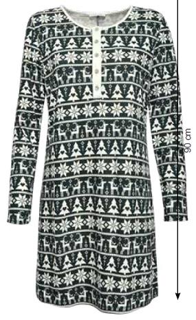 CAMICIA DA NOTTE Verdissima camicia da notte natalizia