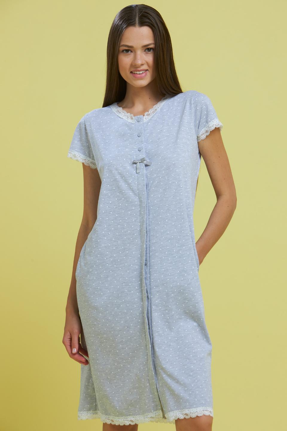 CAMICIA DA NOTTE DONNA ARIANNA AP.MANICA CORTA COTONE Noi Di Notte Camicia da notte