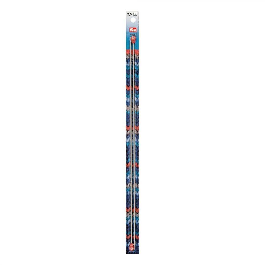 Ferri maglia alluminio grigio perla 40 cm 2,50 mm Prym